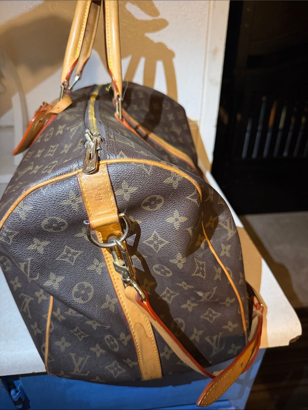 Louis Vuitton Monogram Canvas Duffel with Vachetta Handles